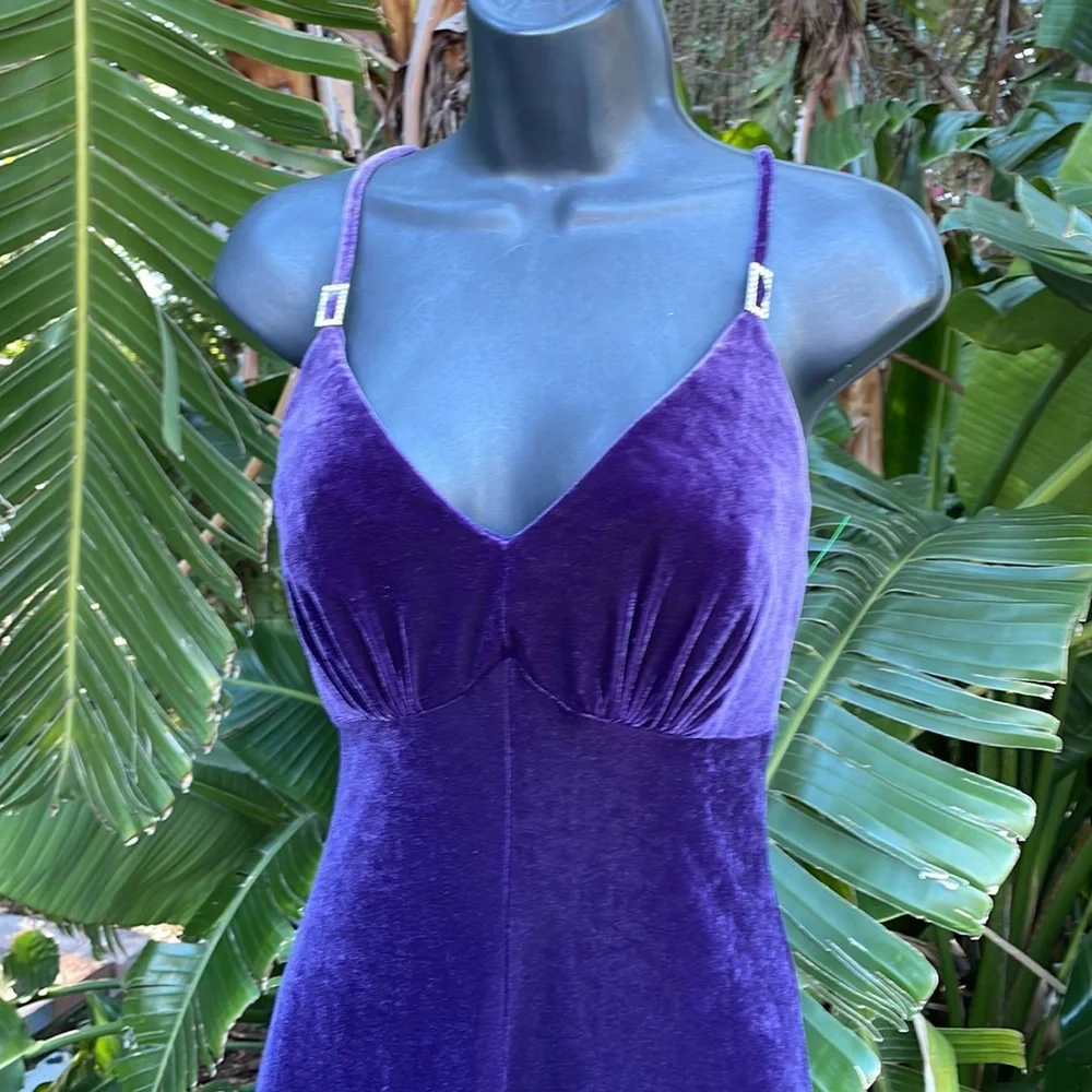 Rimini velvet Slipdress with rhinestones